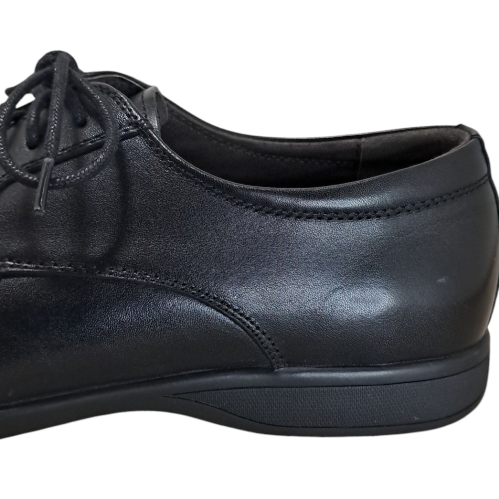 Asher Green Black Leather Oxfords Size 13 - Picture 4 of 14